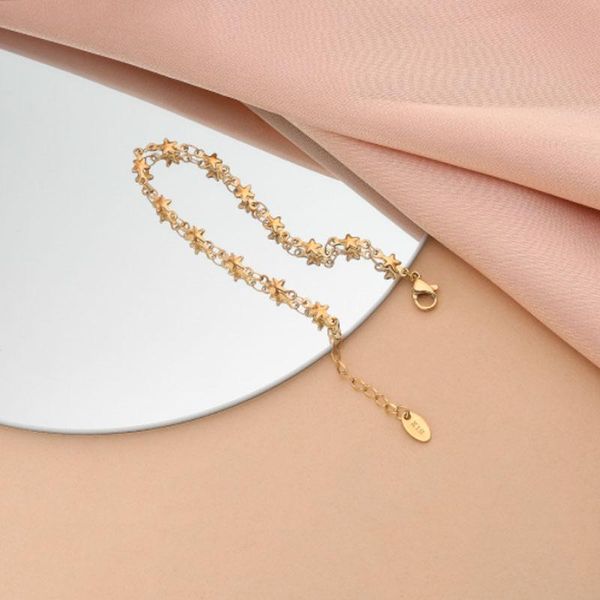 link, chain beautiful fashion elegant gold silver color star wave stainless steel women cute bracelet gorgeous jewelry, Black
link, chain beautiful fashion elegant gold silver color star wave stainless steel women cute bracelet gorgeous jewelry, Black