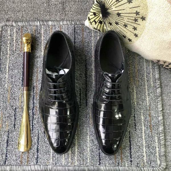 dress shoes exotic genuine crocodile belly skin businessmen authentic real alligator leather male lace-up point toe oxford, Black
dress shoes exotic genuine crocodile belly skin businessmen authentic real alligator leather male lace-up point toe oxford, Black