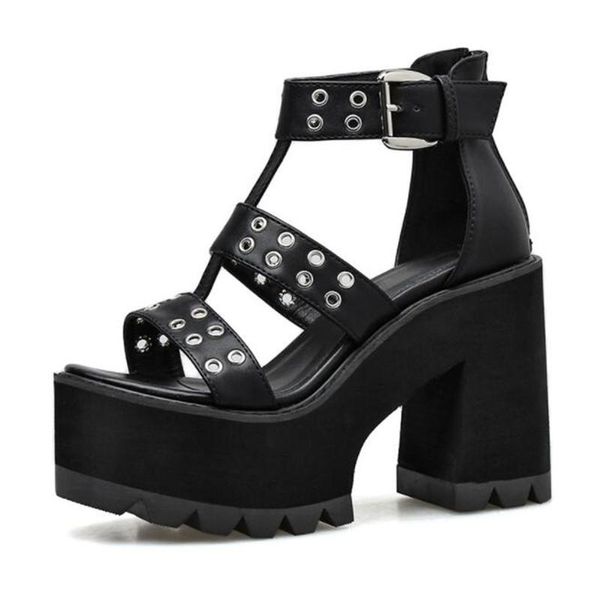 sandals 2021 ladies high heels female rivet shoes party rock style thick heel platform back zipper summer footwear g, Black
sandals 2021 ladies high heels female rivet shoes party rock style thick heel platform back zipper summer footwear g, Black