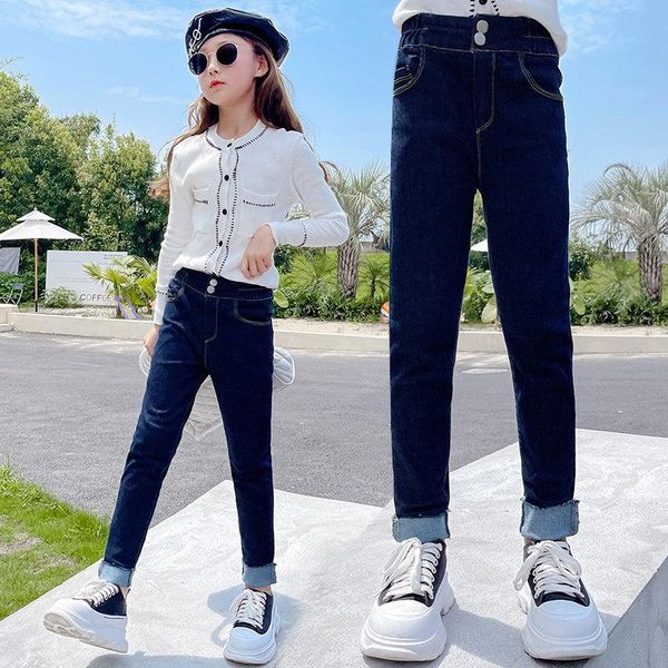 jeans kids for girls spring autumn dark blue children slim skinny turnup pants casual trousers teenager
jeans kids for girls spring autumn dark blue children slim skinny turnup pants casual trousers teenager