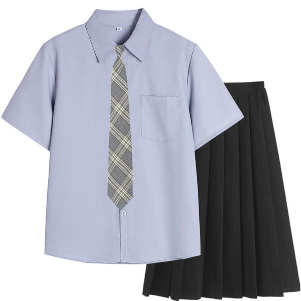 clothing sets korean school jk uniforms set for girls/boy gray shirt black pleated skirt student pants japanese uniform class suit, White
clothing sets korean school jk uniforms set for girls/boy gray shirt black pleated skirt student pants japanese uniform class suit, White