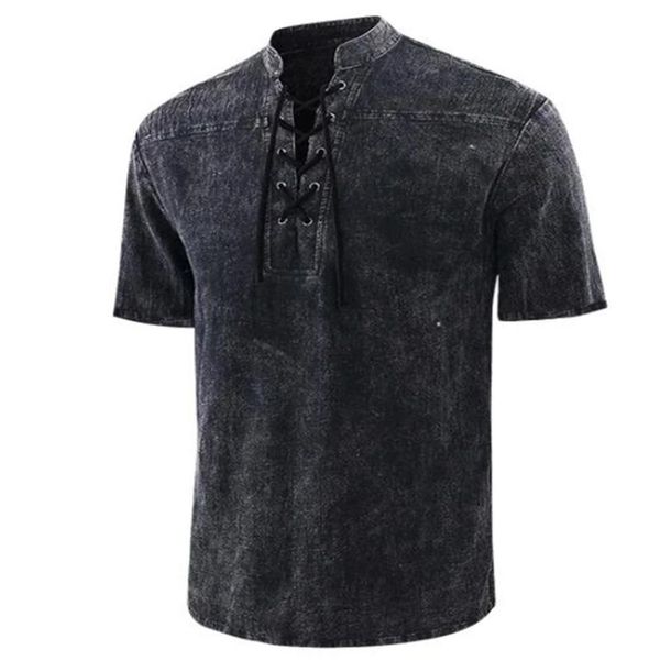 men's casual shirts men knight medieval tunic vintage lace up renaissance roman halloween costume for viking pirate cosplay camisas, White;black
men's casual shirts men knight medieval tunic vintage lace up renaissance roman halloween costume for viking pirate cosplay camisas, White;black
