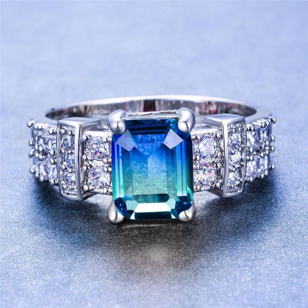 wedding rings blue green square zircon engagement ring vintage fashion rainbow crystal stone for women jewelry christmas gifts, Slivery;golden
wedding rings blue green square zircon engagement ring vintage fashion rainbow crystal stone for women jewelry christmas gifts, Slivery;golden