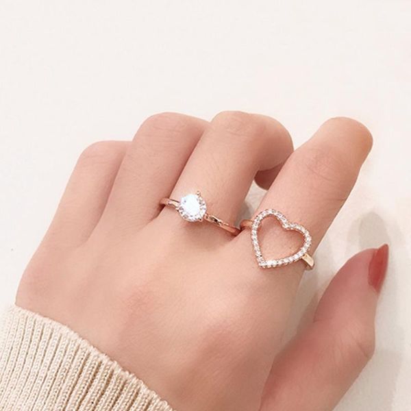 wedding rings crystal heart ring set gold silver color adjustable open for women couple jewelry party gifts accessories, Slivery;golden
wedding rings crystal heart ring set gold silver color adjustable open for women couple jewelry party gifts accessories, Slivery;golden