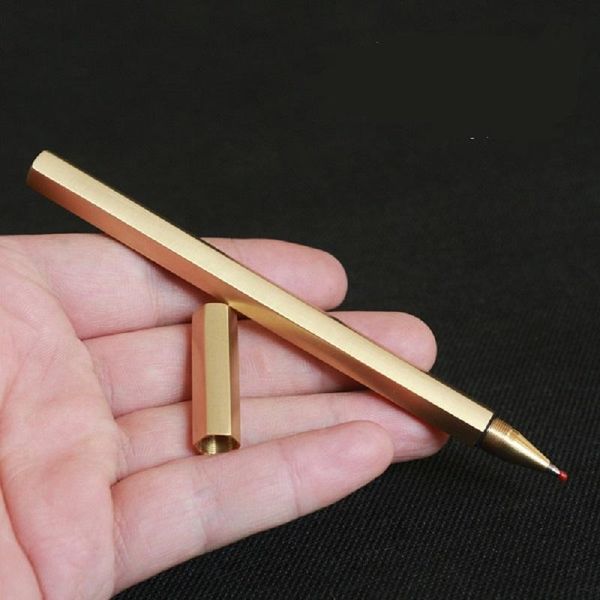gel pens handmade pure hexagonal brass signature metal copper pen creative gifts with cloth bag 1pcs/lot
gel pens handmade pure hexagonal brass signature metal copper pen creative gifts with cloth bag 1pcs/lot