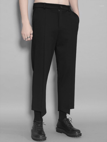 men's pants autumn pure color british style irregular legs stereo casual large straight tube pencil, Black
men's pants autumn pure color british style irregular legs stereo casual large straight tube pencil, Black
