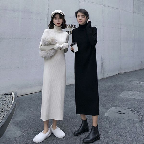 2021 new turtleneck women knit straight autumn winter thick warm midi ribbed knitted es mcew, Black;gray
2021 new turtleneck women knit straight autumn winter thick warm midi ribbed knitted es mcew, Black;gray