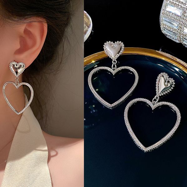 dangle & chandelier silver color big hollow heart drop earrings for women trendy crystal love simple jewelry geometric statement earring
dangle & chandelier silver color big hollow heart drop earrings for women trendy crystal love simple jewelry geometric statement earring