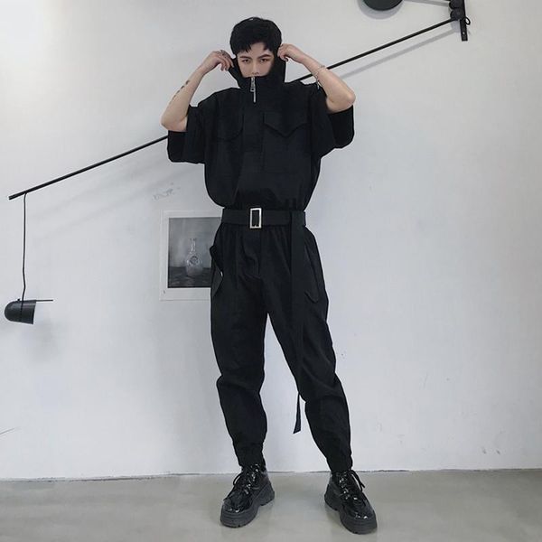 men's pants spring autumn men retro short sleeve one-piece suit hip hop street work clothes wear leg nine-point trousers s-4xl, Black
men's pants spring autumn men retro short sleeve one-piece suit hip hop street work clothes wear leg nine-point trousers s-4xl, Black