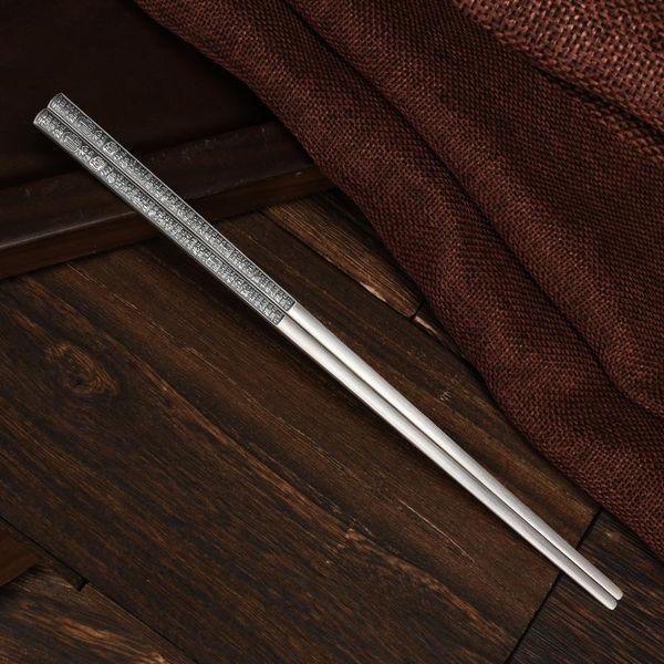 chopsticks 1 pair chinese fu non-slip ag999 sterling silver hand-carving chop sticks reusable kitchen tableware
chopsticks 1 pair chinese fu non-slip ag999 sterling silver hand-carving chop sticks reusable kitchen tableware