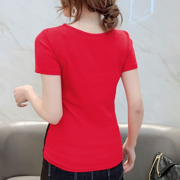 new summer korean style t-shirt girls fashion hollow out contrast color snap joint women short sleeve tees 2021 t12906a al95, White
new summer korean style t-shirt girls fashion hollow out contrast color snap joint women short sleeve tees 2021 t12906a al95, White