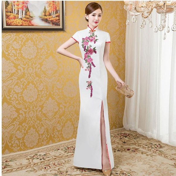 ethnic clothing female white qipao exquisite embroidery floral vintage button cheongsam summer plus size 3xl chinese dress gown vestido, Red
ethnic clothing female white qipao exquisite embroidery floral vintage button cheongsam summer plus size 3xl chinese dress gown vestido, Red