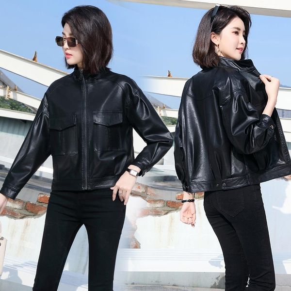 women's jackets jacket autumn 2021 fashionable simple elegant waist-tight slimming casual slim fit all-match fashion leather outer, Black;brown
women's jackets jacket autumn 2021 fashionable simple elegant waist-tight slimming casual slim fit all-match fashion leather outer, Black;brown