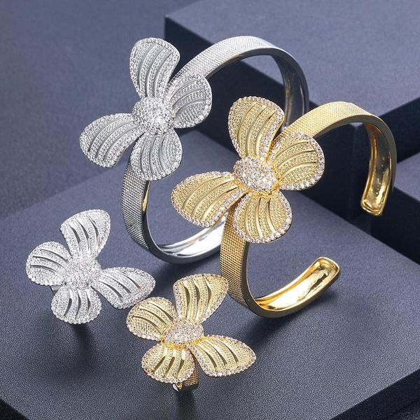 earrings & necklace accking luxury unique african bangle ring set jewelry sets for women wedding cubic zircon crystal cz dubai bridal, Silver
earrings & necklace accking luxury unique african bangle ring set jewelry sets for women wedding cubic zircon crystal cz dubai bridal, Silver