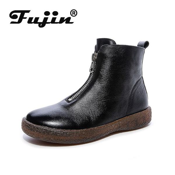 boots fujin genuine leather women ankle 2021 zipper slip on soft comfortable elegant ins winter warm shoes botas de mujer, Black
boots fujin genuine leather women ankle 2021 zipper slip on soft comfortable elegant ins winter warm shoes botas de mujer, Black