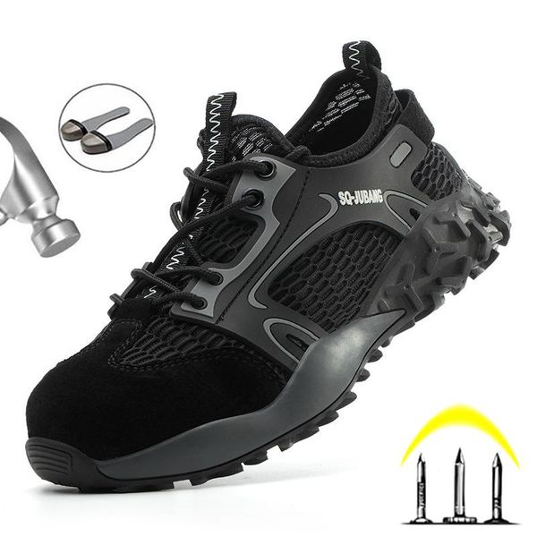 boots male breathable safety work shoes for men steel toe cap indestructible sneakers drop, Black
boots male breathable safety work shoes for men steel toe cap indestructible sneakers drop, Black