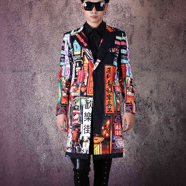 men's suits & blazers fashion slim print jacket long shirt male dancer hip hop singer dj clothing stage retro, White;black
men's suits & blazers fashion slim print jacket long shirt male dancer hip hop singer dj clothing stage retro, White;black