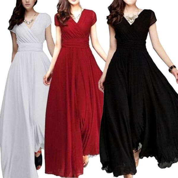 casual dresses 5xl summer beach dress women bohemian solid color short sleeve v neck tight waist maxi party vestido robe, Black;gray
casual dresses 5xl summer beach dress women bohemian solid color short sleeve v neck tight waist maxi party vestido robe, Black;gray