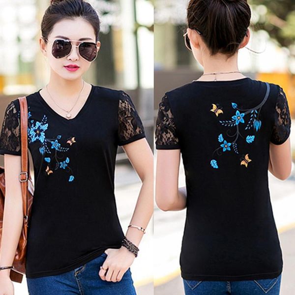 women's t-shirt xxxxl plus size women summer 2021 lace floral print short sleeved tee shirt casual female t 4xl poleras mujer, White
women's t-shirt xxxxl plus size women summer 2021 lace floral print short sleeved tee shirt casual female t 4xl poleras mujer, White
