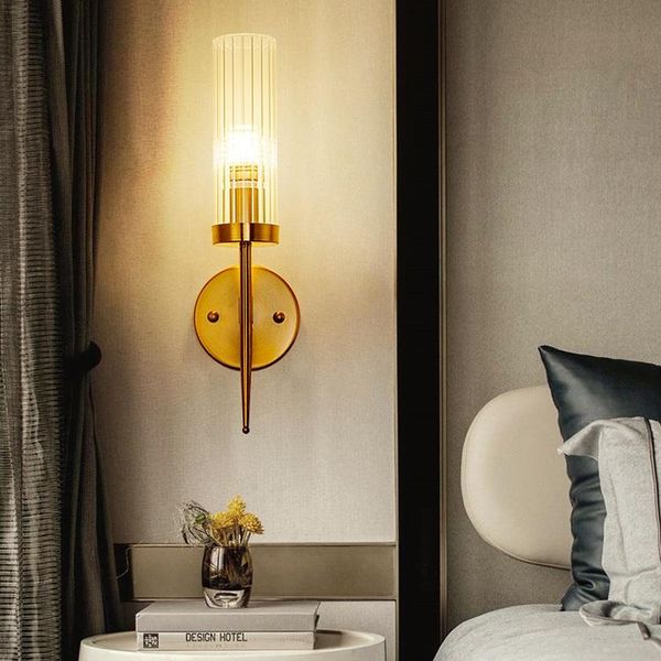 modern wall lamp luxury glass living room bedroom bedside atmosphere full copper tv background wall double head lights
modern wall lamp luxury glass living room bedroom bedside atmosphere full copper tv background wall double head lights