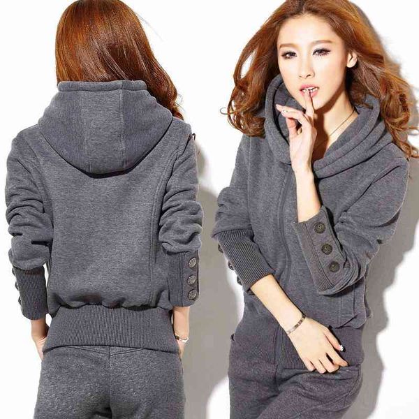 women's sets autumn winter women hoodie pants set zipper sweatshirt trousers sportswear tracksuit suits, Black
women's sets autumn winter women hoodie pants set zipper sweatshirt trousers sportswear tracksuit suits, Black