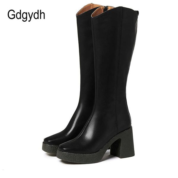 boots gdgydh 2021 square toe chunky heel platform genuine leather knee high for women zipper black brown quality
boots gdgydh 2021 square toe chunky heel platform genuine leather knee high for women zipper black brown quality