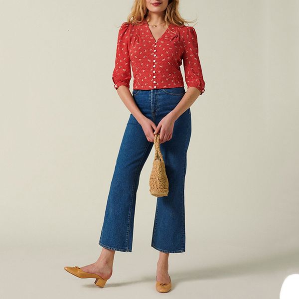 short women fashion sleeve floral blouse v neck shirt ladies ol party dames streetwear blusas femininas elegante plus jng7, White
short women fashion sleeve floral blouse v neck shirt ladies ol party dames streetwear blusas femininas elegante plus jng7, White