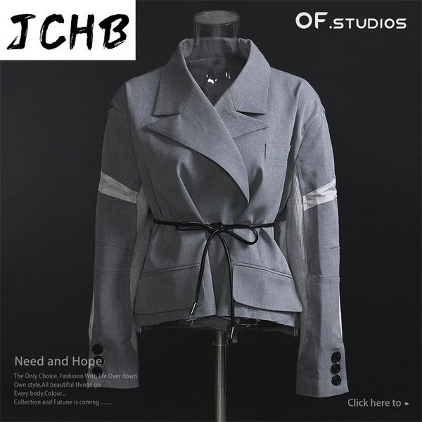 jchb notched collar full sleeves gray color contrast high waist short patchwork belt trench coat female wo53102, Black;brown
jchb notched collar full sleeves gray color contrast high waist short patchwork belt trench coat female wo53102, Black;brown