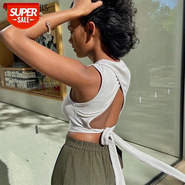 wannathis backless sleeveless tank women back hollow out lace up slim elastic cotton o-neck women summer cropped #f49g, White
wannathis backless sleeveless tank women back hollow out lace up slim elastic cotton o-neck women summer cropped #f49g, White