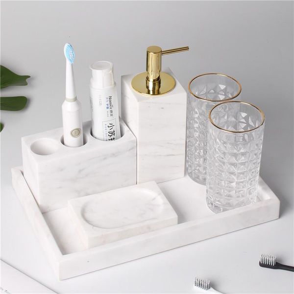 bathroom accessories set marble soap dispensers toothbrush holder gargle cups soap dish with tray 5-6 pieces set wedding gifts
bathroom accessories set marble soap dispensers toothbrush holder gargle cups soap dish with tray 5-6 pieces set wedding gifts