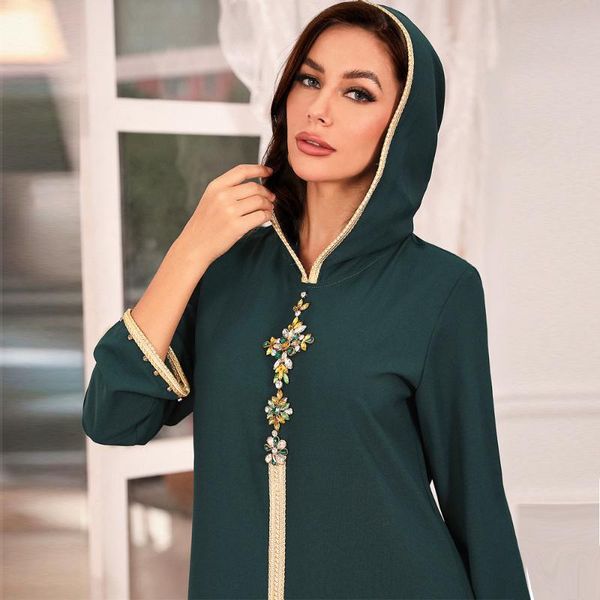 ethnic clothing 2021 summer dubai kaftan arabian hooded nail diamond avocado green middle east hand-sewn robe abaya women's, Red
ethnic clothing 2021 summer dubai kaftan arabian hooded nail diamond avocado green middle east hand-sewn robe abaya women's, Red