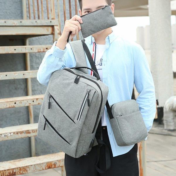 backpack 2021 men's business fashion multi-functional three piece college student leisure bags
backpack 2021 men's business fashion multi-functional three piece college student leisure bags