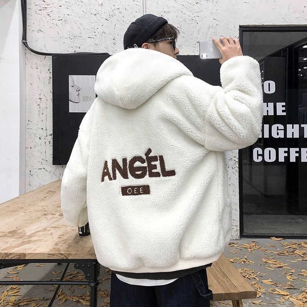 men's hoodies & sweatshirts winter women's zipper jacket letter embroidery sweater velvet thickened couple's clothing lambswo, Black
men's hoodies & sweatshirts winter women's zipper jacket letter embroidery sweater velvet thickened couple's clothing lambswo, Black