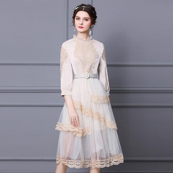 casual dresses 2021 superior quality spring long gauze dress women's lace s xl summer slim princess reception party, Black;gray
casual dresses 2021 superior quality spring long gauze dress women's lace s xl summer slim princess reception party, Black;gray