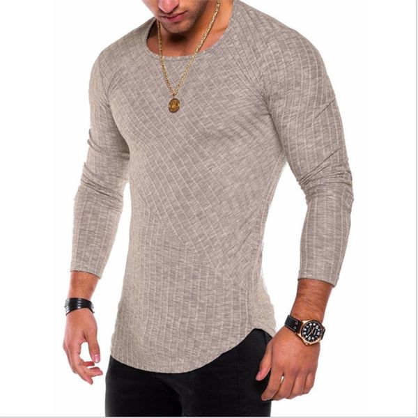 e-baihui 2021 foreign trade selling men's solid color arc hem long sleeve t-shirt youth sports men's bottoming shirt, White;black
e-baihui 2021 foreign trade selling men's solid color arc hem long sleeve t-shirt youth sports men's bottoming shirt, White;black