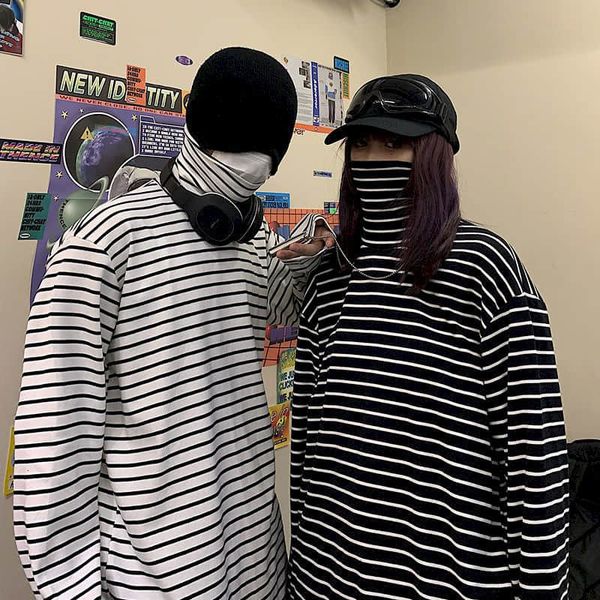 punk man tshirt women couple in harajuku bf wind down striped turtleneck long sleeves students clothes background uj23, White
punk man tshirt women couple in harajuku bf wind down striped turtleneck long sleeves students clothes background uj23, White