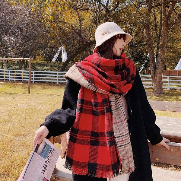 scarves mingjiebihuo autumn and winter double-sided plaid beautiful cute scarf warm fashion outdoor tassel shawl, Blue;gray
scarves mingjiebihuo autumn and winter double-sided plaid beautiful cute scarf warm fashion outdoor tassel shawl, Blue;gray