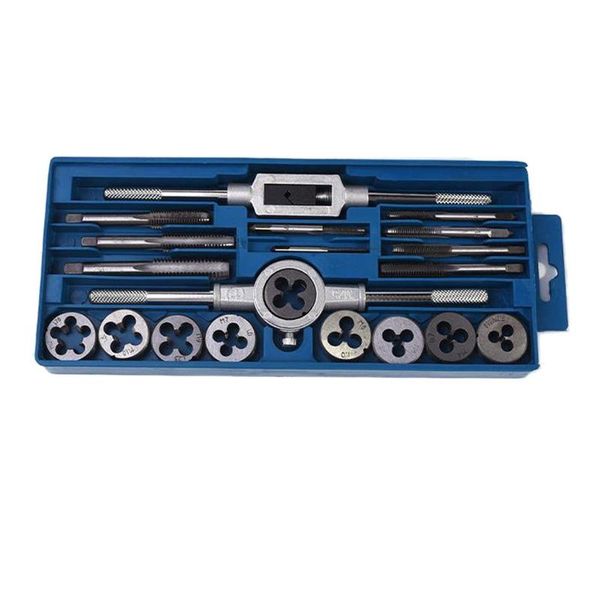 hand tools 20 tap die set screw thread metric taps wrench dies diy kit threading alloy metal with bag
hand tools 20 tap die set screw thread metric taps wrench dies diy kit threading alloy metal with bag