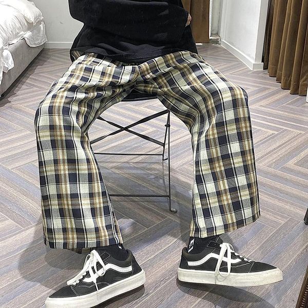 pants for women ins trendy 20 new high waist drooping wide-legged pants short-height loose straight casual plaid k7857, Black
pants for women ins trendy 20 new high waist drooping wide-legged pants short-height loose straight casual plaid k7857, Black