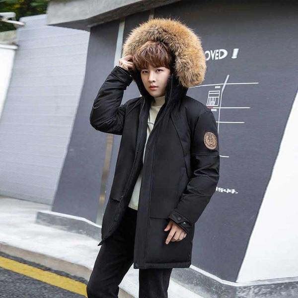 men's down & parkas 2022 fashion busins casual men's large wool collar hooded thickened down et windbreaker black
men's down & parkas 2022 fashion busins casual men's large wool collar hooded thickened down et windbreaker black