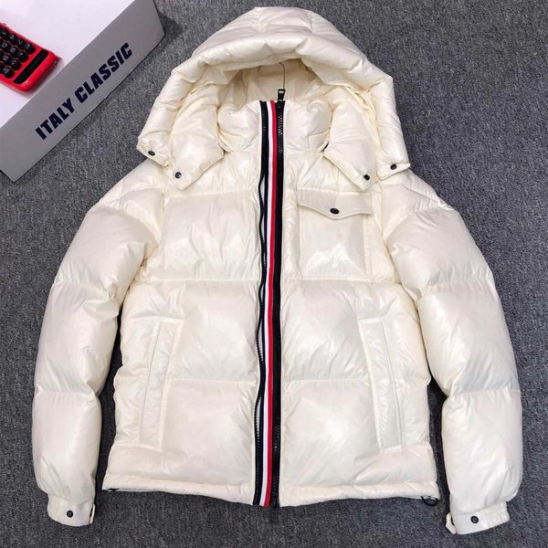 men nylon down short jacket shiny laque appliques rib sleeve designer gentleman removed hood welt pocket zipper snap warm coat, Black
men nylon down short jacket shiny laque appliques rib sleeve designer gentleman removed hood welt pocket zipper snap warm coat, Black