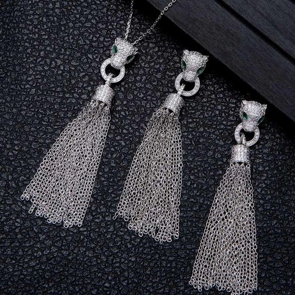 earrings & necklace zlxgirl jewelry brand leopard cooper chain wedding sets metal cubic zircon and earring bijoux set neclace gift, Silver
earrings & necklace zlxgirl jewelry brand leopard cooper chain wedding sets metal cubic zircon and earring bijoux set neclace gift, Silver
