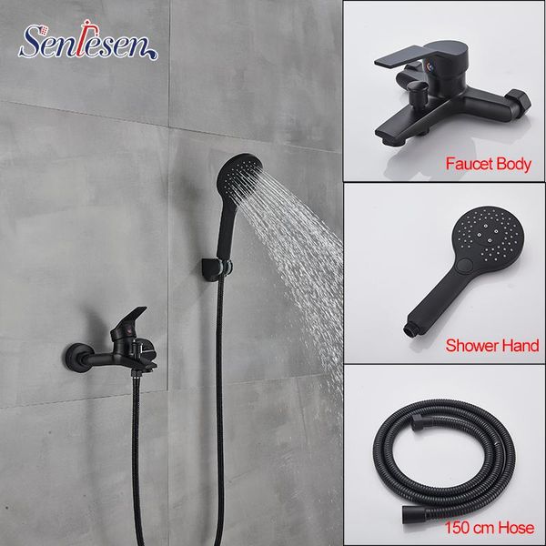 senlesen black bathtub faucet bathroom shower tap wall mount with abs hand shower set single handle
senlesen black bathtub faucet bathroom shower tap wall mount with abs hand shower set single handle