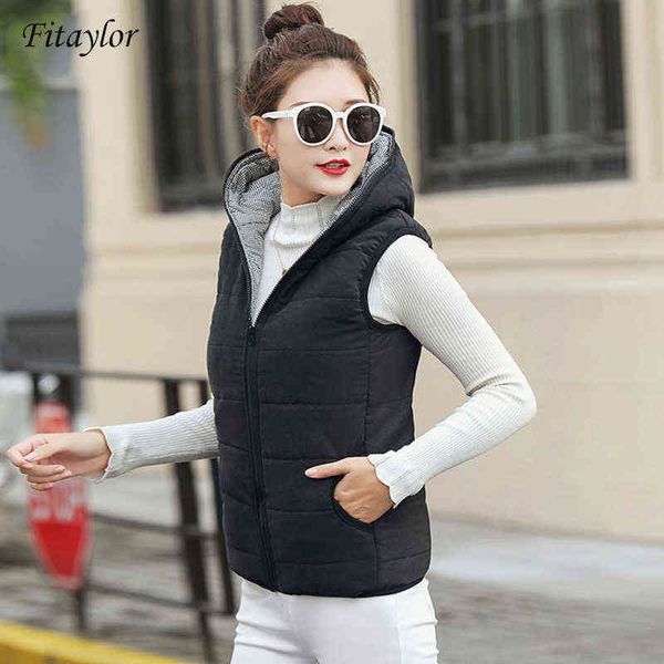 fitaylor autumn winter women vest cotton hooded casual slim waistcoat female sleeveless jacket 211130, Black;white
fitaylor autumn winter women vest cotton hooded casual slim waistcoat female sleeveless jacket 211130, Black;white