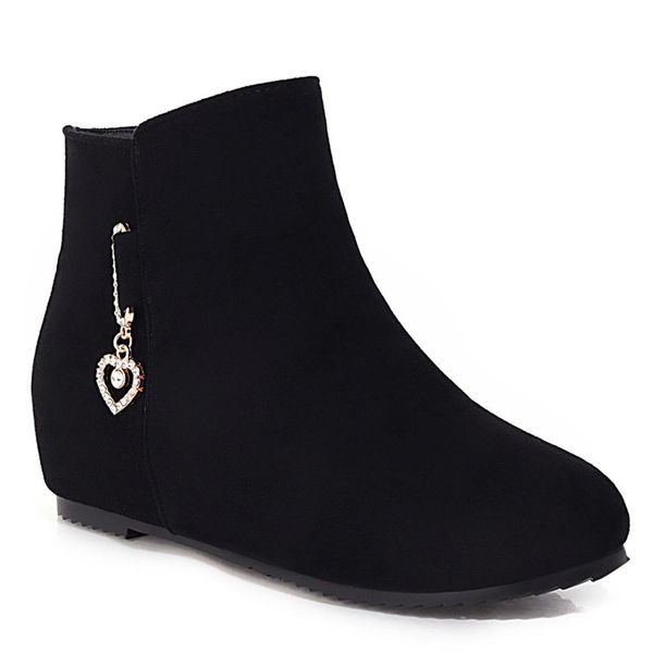 heart-shaped metal decoration flat cow apricot suede ankle internal raised side zipper herd short boots x0ek, Black
heart-shaped metal decoration flat cow apricot suede ankle internal raised side zipper herd short boots x0ek, Black