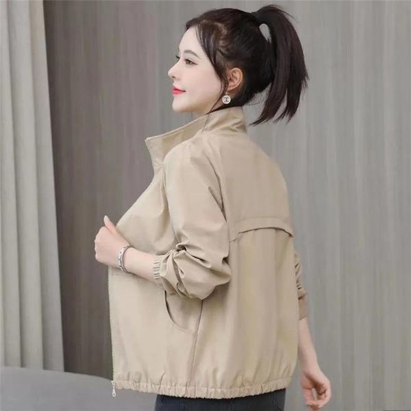 women's jackets women short spring autumn 2021 zipper baseball uniform female windbreaker lining stand-up collar coat red khaki 348, Black;brown
women's jackets women short spring autumn 2021 zipper baseball uniform female windbreaker lining stand-up collar coat red khaki 348, Black;brown
