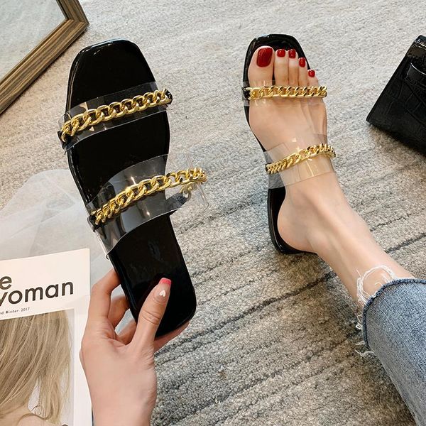 slippers 2021 summer fashion sandals shoes women chain slipper outdoor flip-flops beach female, Black
slippers 2021 summer fashion sandals shoes women chain slipper outdoor flip-flops beach female, Black