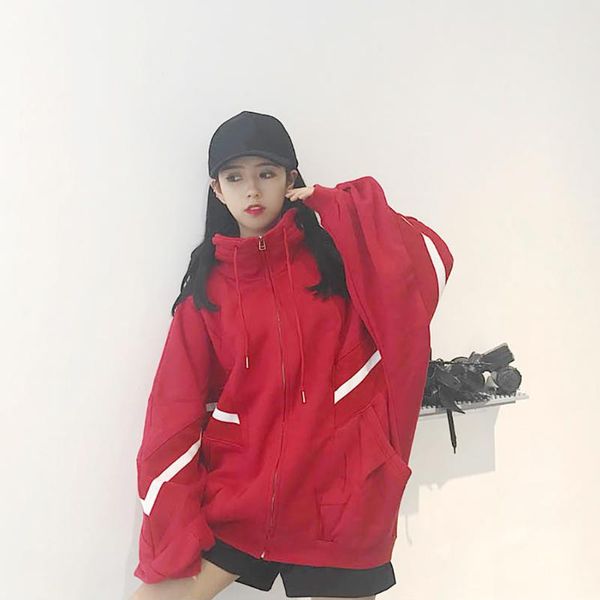 women's jackets winter jacket bat sleeve stripe splice zipper loose female korean version 2021 bomber chaqueta muj, Black;brown
women's jackets winter jacket bat sleeve stripe splice zipper loose female korean version 2021 bomber chaqueta muj, Black;brown