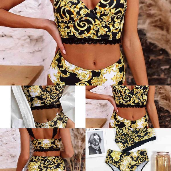 2021set swimwear retro women push up swimsuit vintage high waist bikini printed bathing suits summer beach wear swimming suit, White;black
2021set swimwear retro women push up swimsuit vintage high waist bikini printed bathing suits summer beach wear swimming suit, White;black