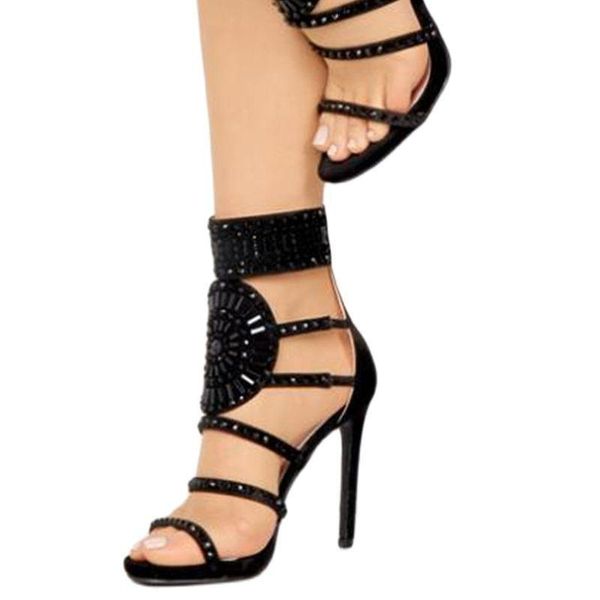 sandals pure black linear leather segmentation with bead pattern mosaic decoration peep toe thin high heel ankle short boots
sandals pure black linear leather segmentation with bead pattern mosaic decoration peep toe thin high heel ankle short boots